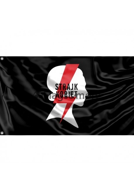 Black Strajk Kobiet Flag Unique Print, 3x5 Ft / 90x150 cm size, EU Made