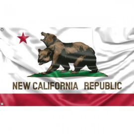 New California Republic Flag Unique Print, 3x5 Ft / 90x150 cm size, EU Made