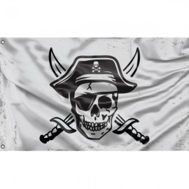 Pirate Flag III Unique Print, 3x5 Ft / 90x150 cm size, EU Made