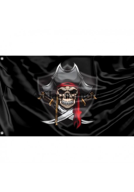 Pirate Flag IV Unique Print, 3x5 Ft / 90x150 cm size, EU Made