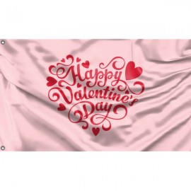 Saint Valentine's Day Flag Unique Print, 3x5 Ft / 90x150 cm size, EU Made