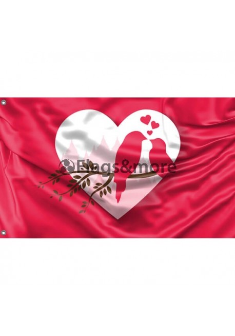 Saint Valentine's Day Flag III Unique Print, 3x5 Ft / 90x150 cm size, EU Made