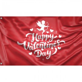Saint Valentine's Day Flag IV Unique Print, 3x5 Ft / 90x150 cm size, EU Made