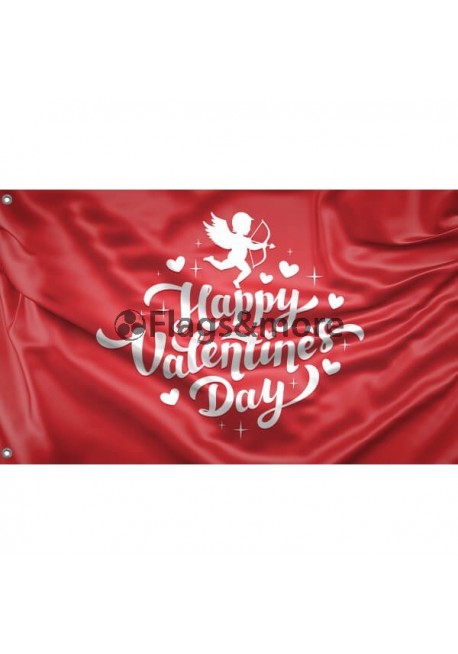 Saint Valentine's Day Flag IV Unique Print, 3x5 Ft / 90x150 cm size, EU Made