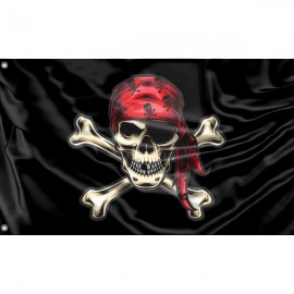 Pirate Flag VII Unique Print, 3x5 Ft / 90x150 cm size, EU Made