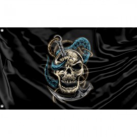 Pirate Flag IX Unique Print, 3x5 Ft / 90x150 cm size, EU Made