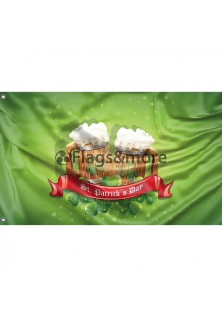 Saint Patrick's Day Flag V Unique Print, 3x5 Ft / 90x150 cm size, EU Made
