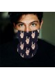 Washable Fabric Face Cover Neck Gaiter With Unique Print Rock and Roll Design EU Made