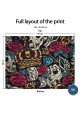 Washable Fabric Face Cover Neck Gaiter With Unique Print Skull Crown Style Design EU Made