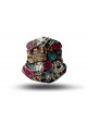 Washable Fabric Face Cover Neck Gaiter With Unique Print Skull Crown Style Design EU Made