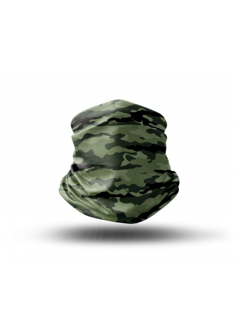 Washable Fabric Face Cover Neck Gaiter With Unique Print Camo II Design EU Made
