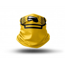Washable Fabric Face Cover Neck Gaiter With Unique Print Yellow Brick Guy Design EU Made