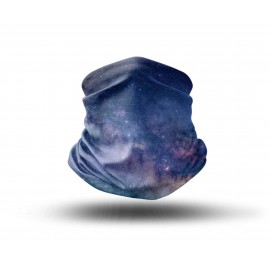 Washable Fabric Face Cover Neck Gaiter With Unique Print Galaxy Design EU Made