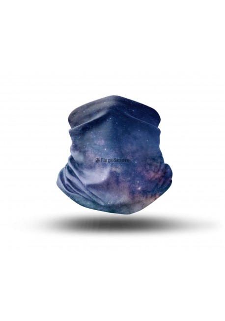 Washable Fabric Face Cover Neck Gaiter With Unique Print Galaxy Design EU Made