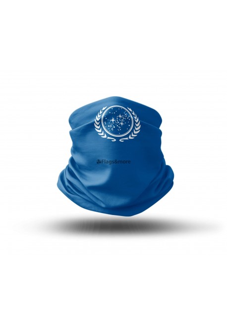 Washable Fabric Face Cover Neck Gaiter With Unique Print United Planets Design EU Made
