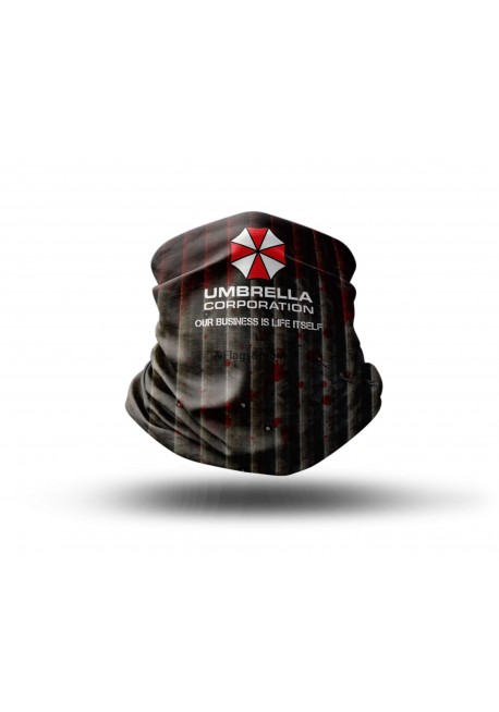 Washable Fabric Face Cover Neck Gaiter With Unique Print Umbrella Corporation Design EU Made