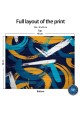 Washable Fabric Face Cover Neck Gaiter With Unique Print Artistic Lines Design EU Made