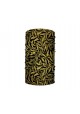 Washable Fabric Face Cover Neck Gaiter With Unique Print Artistic Leaves Design EU Made