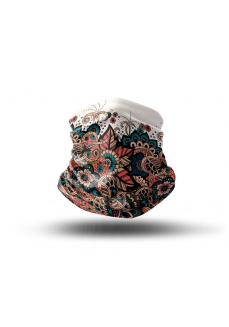Washable Fabric Face Cover Neck Gaiter With Unique Print Artistic Nature Design EU Made