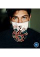 Washable Fabric Face Cover Neck Gaiter With Unique Print Artistic Nature Design EU Made