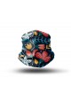 Washable Fabric Face Cover Neck Gaiter With Unique Print Artistic Flowers Design EU Made