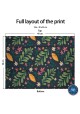 Washable Fabric Face Cover Neck Gaiter With Unique Print Artistic Flowers II Design EU Made