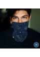 Washable Fabric Face Cover Neck Gaiter With Unique Print Artistic Space Design EU Made