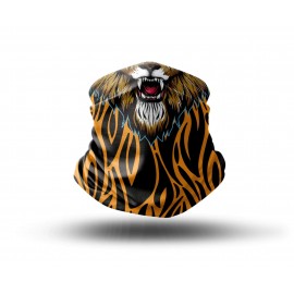 Washable Fabric Face Cover Neck Gaiter With Unique Print Lion Design EU Made