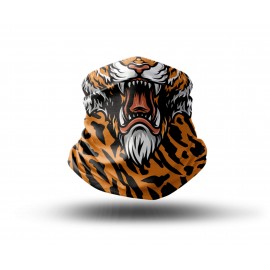 Washable Fabric Face Cover Neck Gaiter With Unique Print Lion II Design EU Made