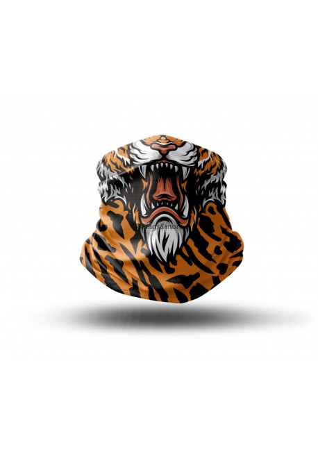 Washable Fabric Face Cover Neck Gaiter With Unique Print Lion II Design EU Made