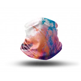 Washable Fabric Face Cover Neck Gaiter With Unique Print Colorful Smokes Design EU Made