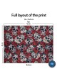 Washable Fabric Face Cover Neck Gaiter With Unique Print Skull Roses Design EU Made