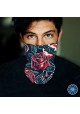 Washable Fabric Face Cover Neck Gaiter With Unique Print Tattoo Style Design EU Made