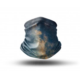 Washable Fabric Face Cover Neck Gaiter With Unique Print Milky Way Design EU Made