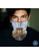 Washable Fabric Face Cover Neck Gaiter With Unique Print New York Brooklyn Bridge Design EU Made