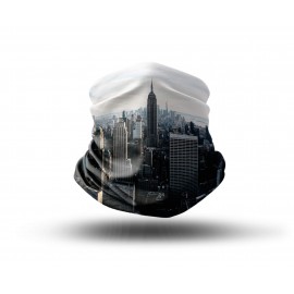 Washable Fabric Face Cover Neck Gaiter With Unique Print New York Skyline II Design EU Made