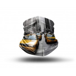 Washable Fabric Face Cover Neck Gaiter With Unique Print New York City III Design EU Made