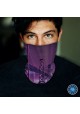 Washable Fabric Face Cover Neck Gaiter With Unique Print Cyberpunk San Francisco Design EU Made