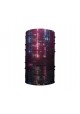 Washable Fabric Face Cover Neck Gaiter With Unique Print Cyberpunk Neon City Design EU Made