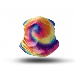 Washable Fabric Face Cover Neck Gaiter With Unique Print Colorful Hippie Style II Design EU Made