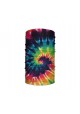 Washable Fabric Face Cover Neck Gaiter With Unique Print Colorful Hippie Style III Design EU Made
