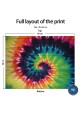 Washable Fabric Face Cover Neck Gaiter With Unique Print Colorful Hippie Style III Design EU Made