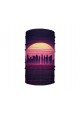 Washable Fabric Face Cover Neck Gaiter With Unique Print Cyberpunk Futuristic City Design EU Made