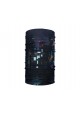 Washable Fabric Face Cover Neck Gaiter With Unique Print Cyberpunk Glowing City Design EU Made