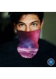 Washable Fabric Face Cover Neck Gaiter With Unique Print Cyberpunk Fantasy Space Design EU Made