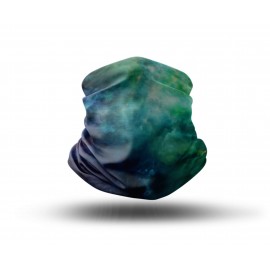 Washable Fabric Face Cover Neck Gaiter With Unique Print Fantasy Space Smokes Design EU Made