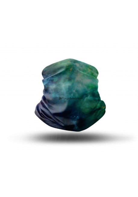 Washable Fabric Face Cover Neck Gaiter With Unique Print Fantasy Space Smokes Design EU Made