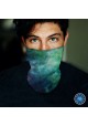 Washable Fabric Face Cover Neck Gaiter With Unique Print Fantasy Space Smokes Design EU Made