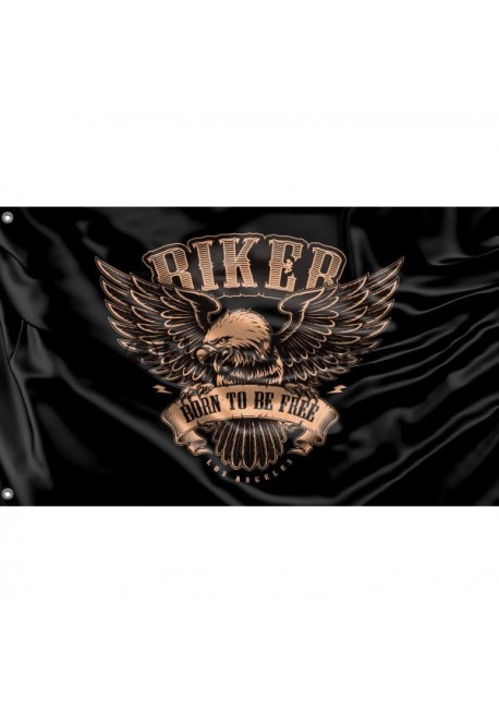 Born To Be Free Biker Flag V Unique Print, 3x5 Ft / 90x150 cm size, EU Made