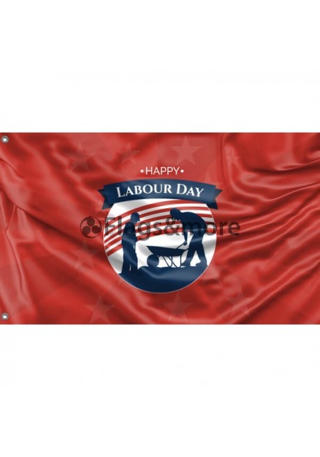 Red Labour Day Celebration Flag Unique Print, 3x5 Ft / 90x150 cm size, EU Made